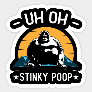 Uh Oh Stinky Le Monke Sticker